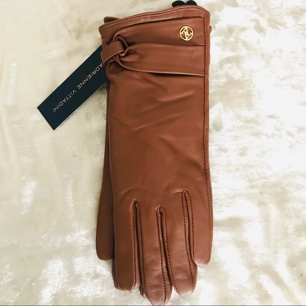 Adrienne Vittadini Leather Gloves